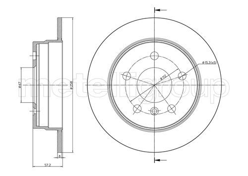 Тормозной диск METELLI 23-0833C