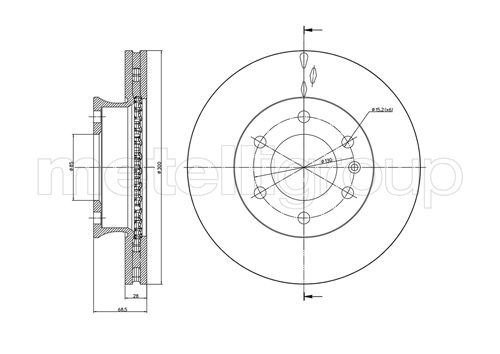 Тормозной диск METELLI 23-0881