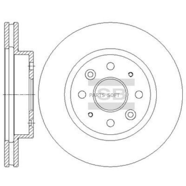 Тормозной Диск, Передний Kia Rio (2000-2005) Sangsin brake арт. SD2044