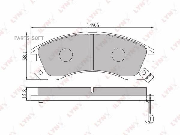 Тормозные колодки LYNXauto передние дисковые BD5501