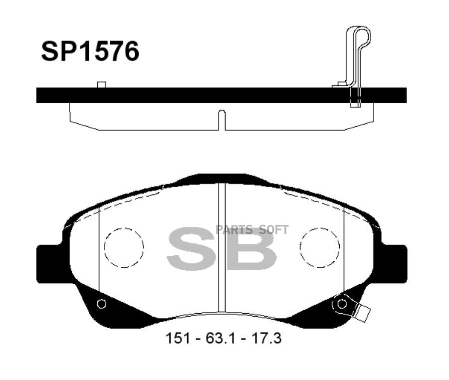 Тормозные колодки Sangsin brake передние дисковые для Toyota Avensis 2003