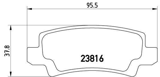 Тормозный колодки brembo задние дисковые для Toyota Corolla 2001- P83065