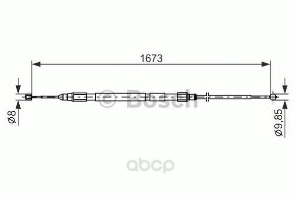 Трос cтояночного тормоза BOSCH 1987477947
