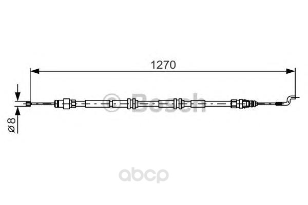 Трос cтояночного тормоза BOSCH 1987482014