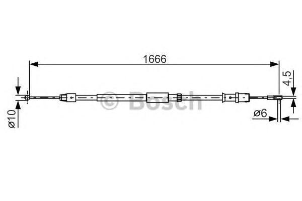 Трос cтояночного тормоза BOSCH 1987482032