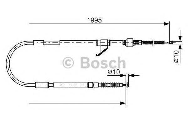 Трос cтояночного тормоза BOSCH 1987482069