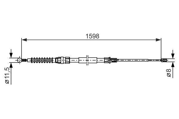 Трос cтояночного тормоза BOSCH 1987482379