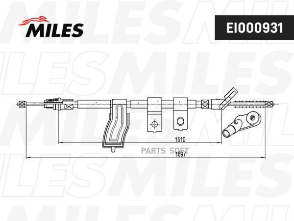 Трос Стояночного Тормоза X-Trail (T31) Правый Miles арт. EI000931