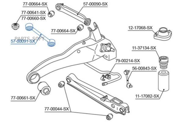 Тяга схождения задней подвески! Mitsubishi Outlander 2.0/2.4 02>