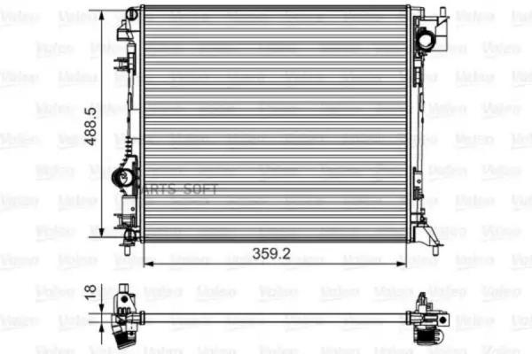 VALEO 735 624 Радиатор NISSAN QASHQAI II 1.2T 14