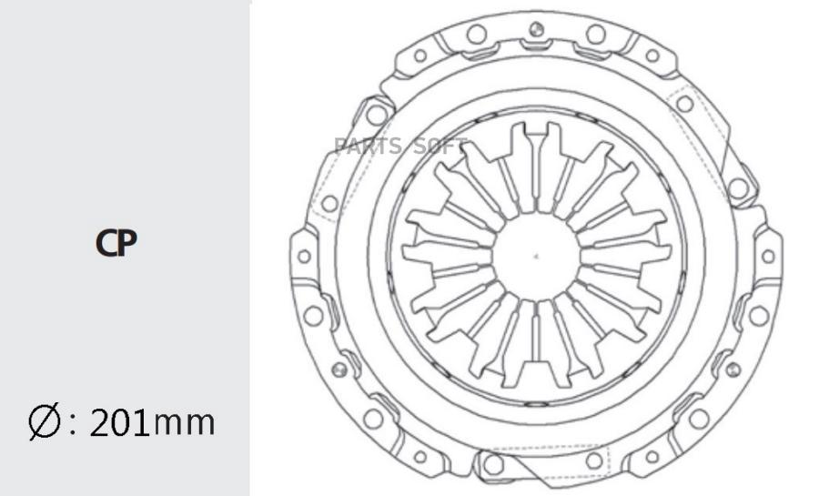 VALEO PHC KIC-23 Корзина сцепления KIA: SHUMA 1.5/1.8