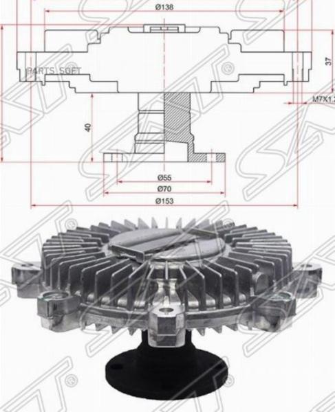 Вискомуфта Mmc Pajero V43/23, Montero 6g72 Sat арт. ST-MD142419