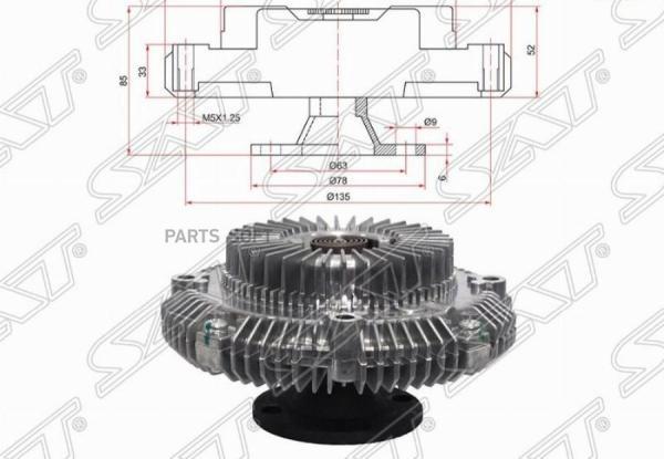 Вискомуфта Toyota Hiace Hilux Dyna 2l/3l/5l Sat арт. ST-16210-5415