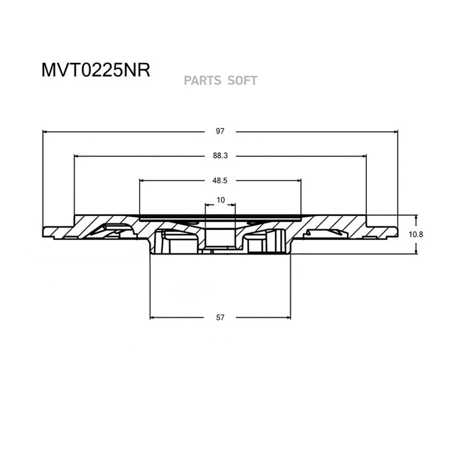 Задняя пластина турбокомпрессора Krauf mvt0225nr