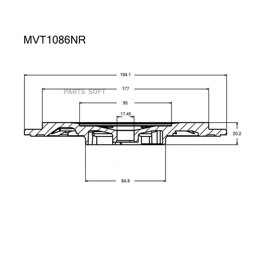 Задняя пластина турбокомпрессора Krauf mvt1086nr